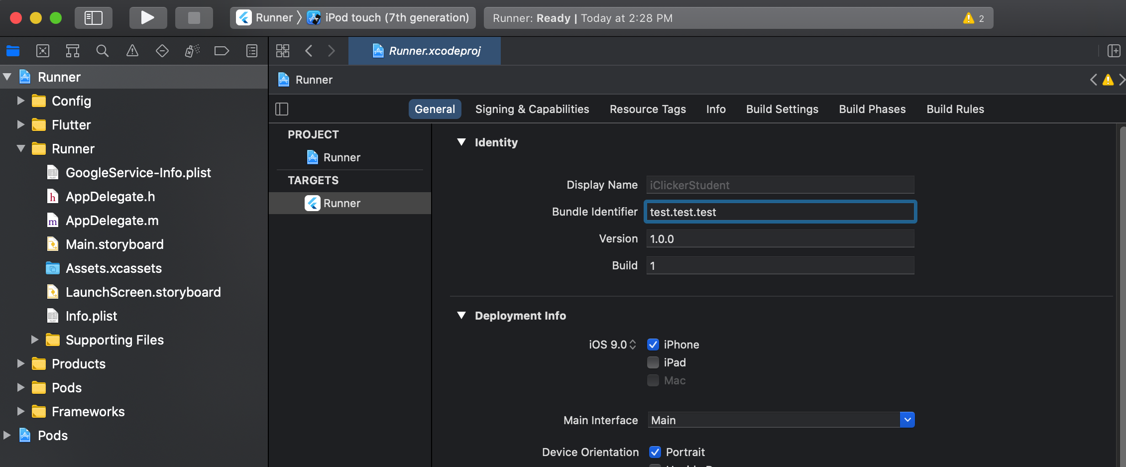 Your Flutter project